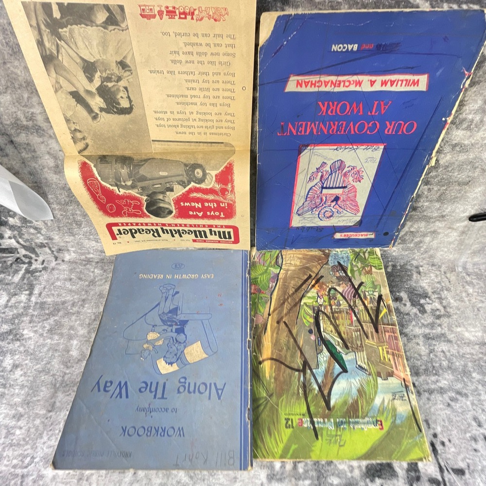 My Weekly Reader Toys Along The‎ Way Workbook Government 4-Book Lot Vintage 1951
